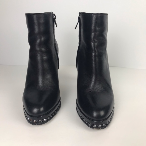 Coach Booties Justina Block Chunky Heel Studded - Picture 3 of 7